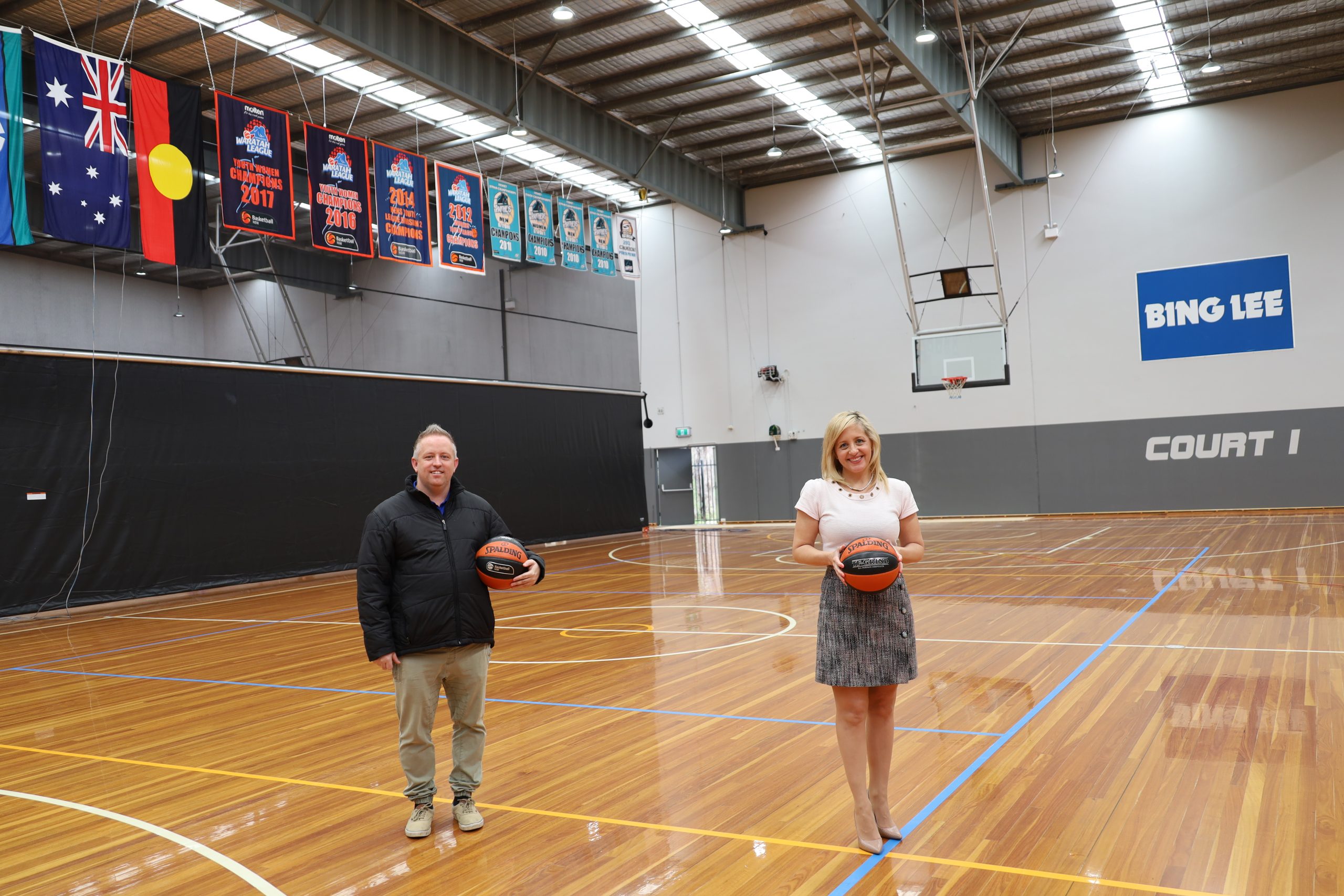 MP Melissa McIntosh with Luke Hepburn General Manager of the Penrith Valley Regional Sports Centre